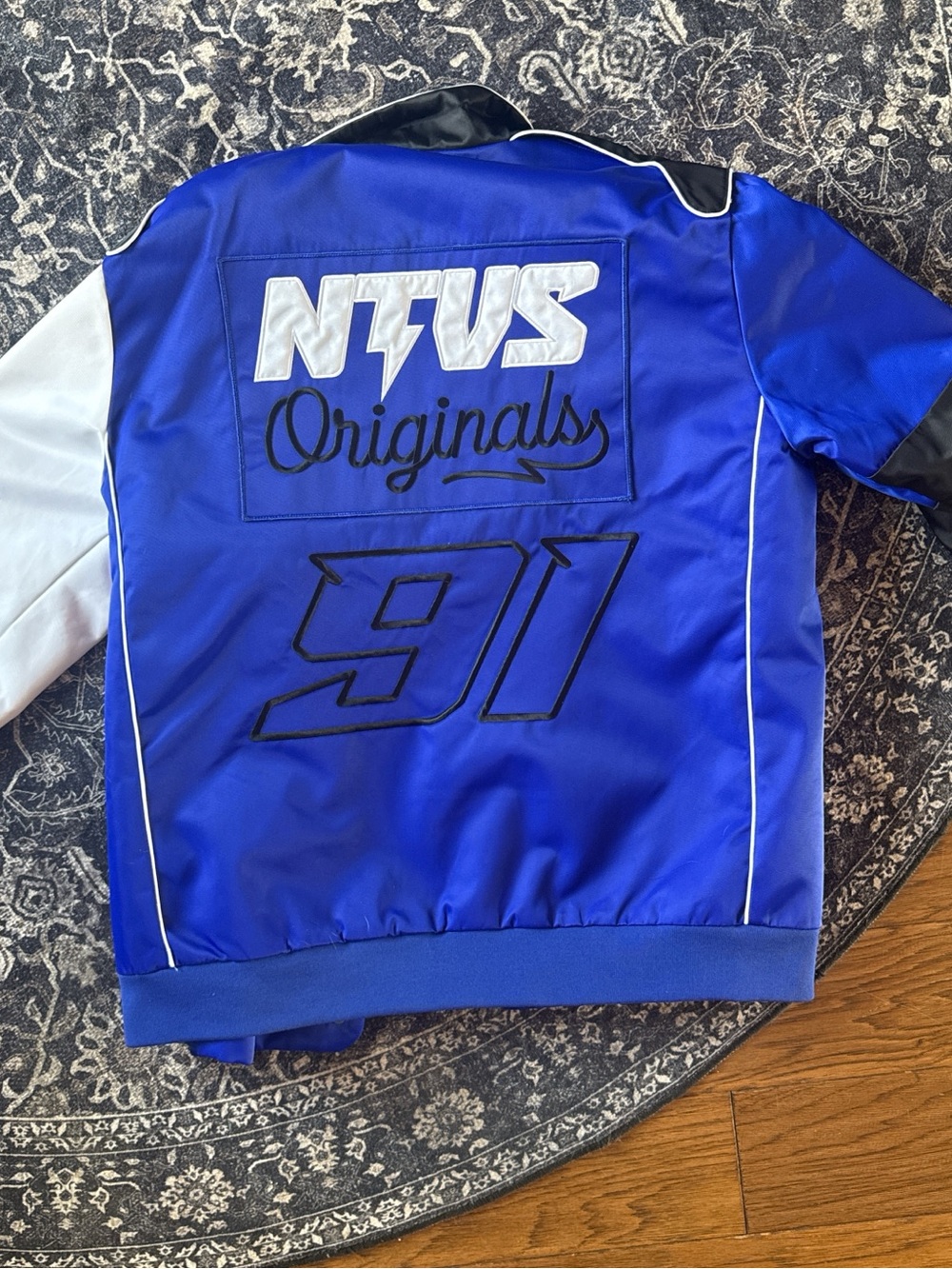 Men's Electric Blue Performance Jacket - 91 Graphic